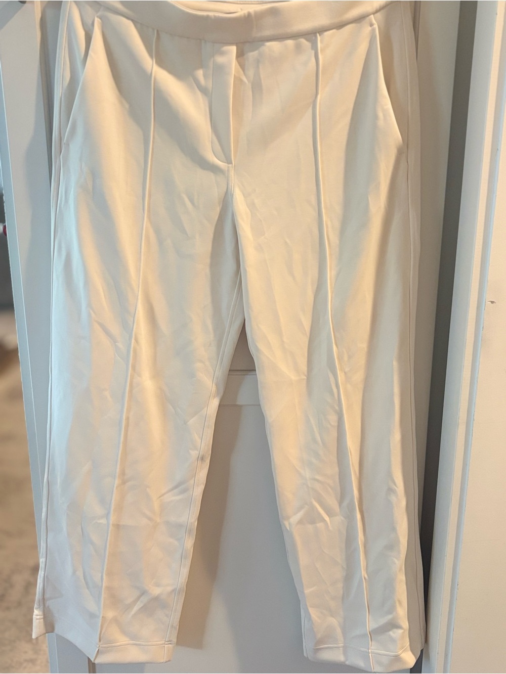 lululemon athletica Cream and White Activewear Top